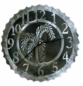 Willow 12" Round Metal Wall Clock